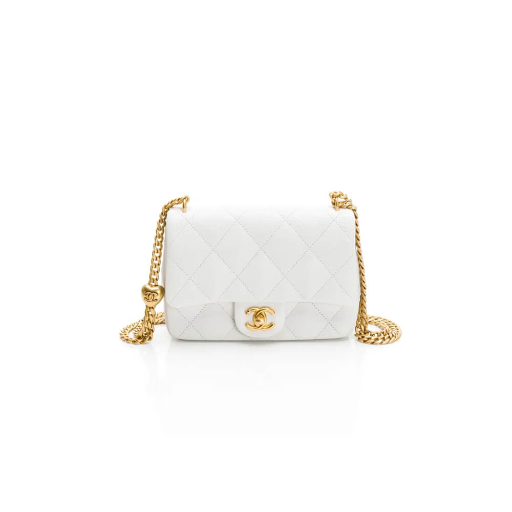 Ch*el love gold ball chain shoulder bag