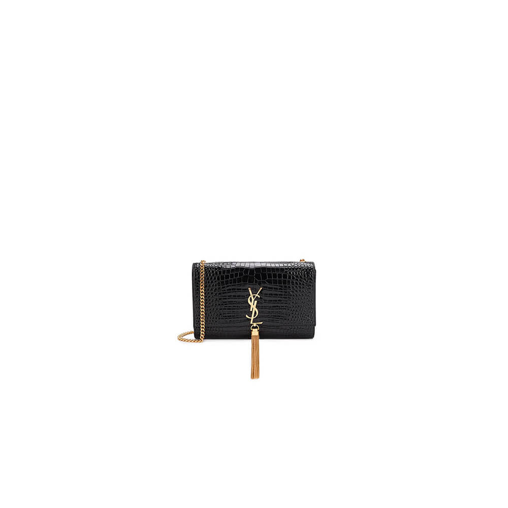 YSL KATE EMBOSSED SHOULDER BAG