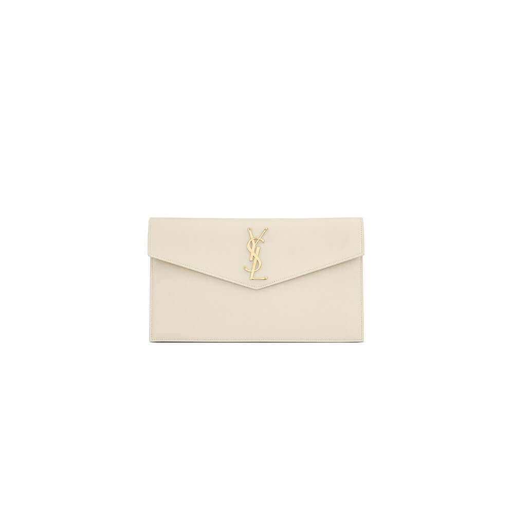 YSL UPTOWN POUCH IN GRAIN DE POUDRE EMBOSSED LEATHER