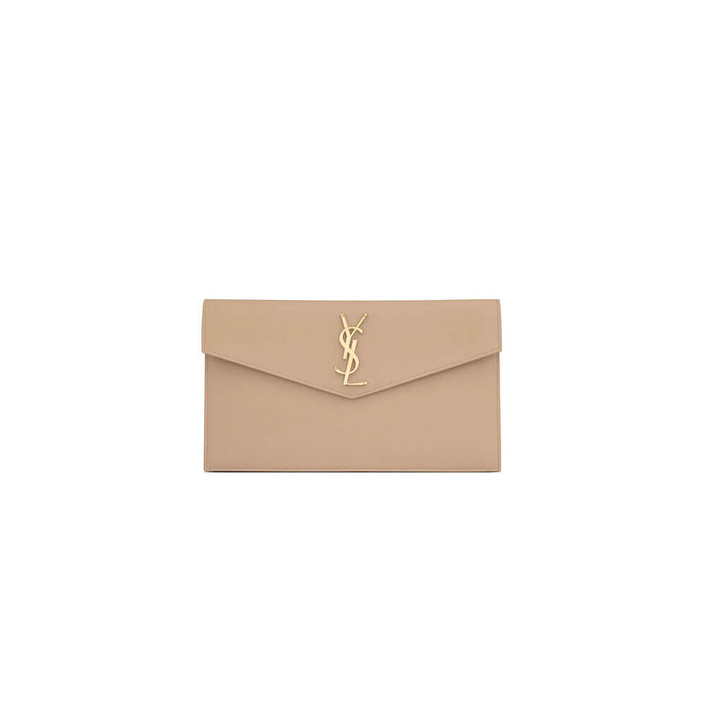 YSL UPTOWN POUCH IN GRAIN DE POUDRE EMBOSSED LEATHER