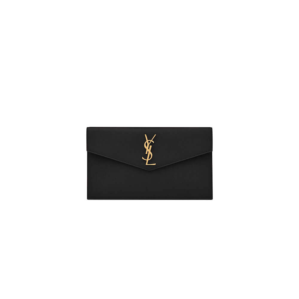 YSL UPTOWN POUCH IN GRAIN DE POUDRE EMBOSSED LEATHER