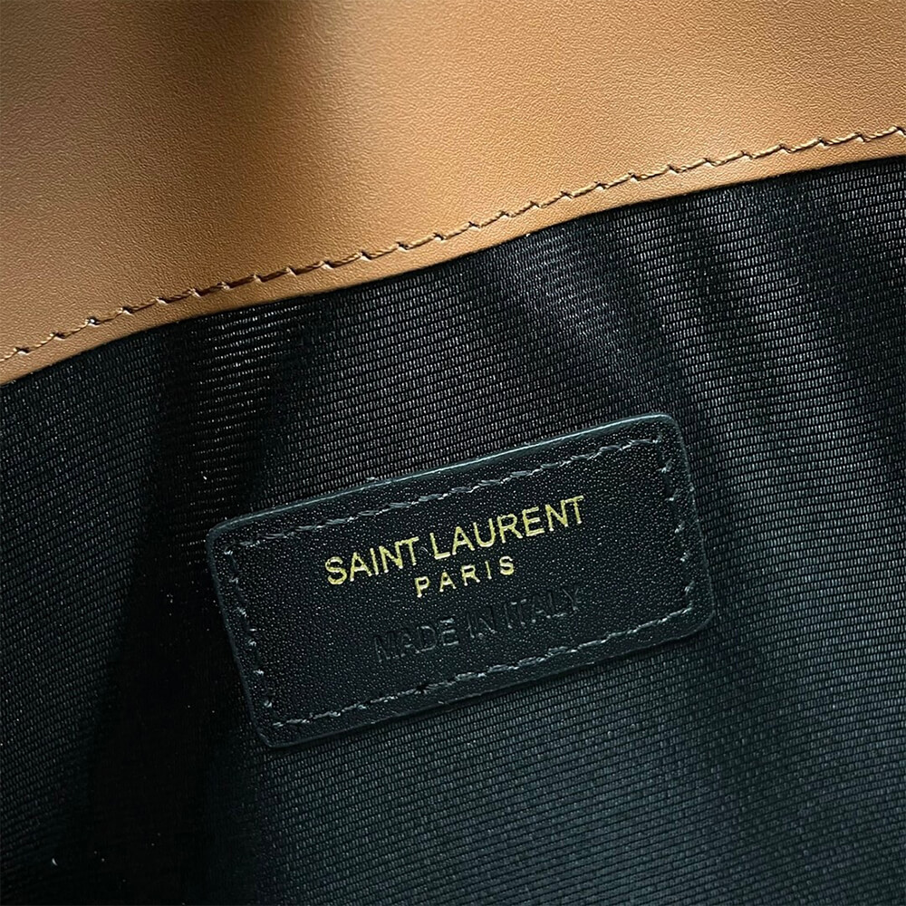 YSL UPTOWN POUCH IN GRAIN DE POUDRE EMBOSSED LEATHER