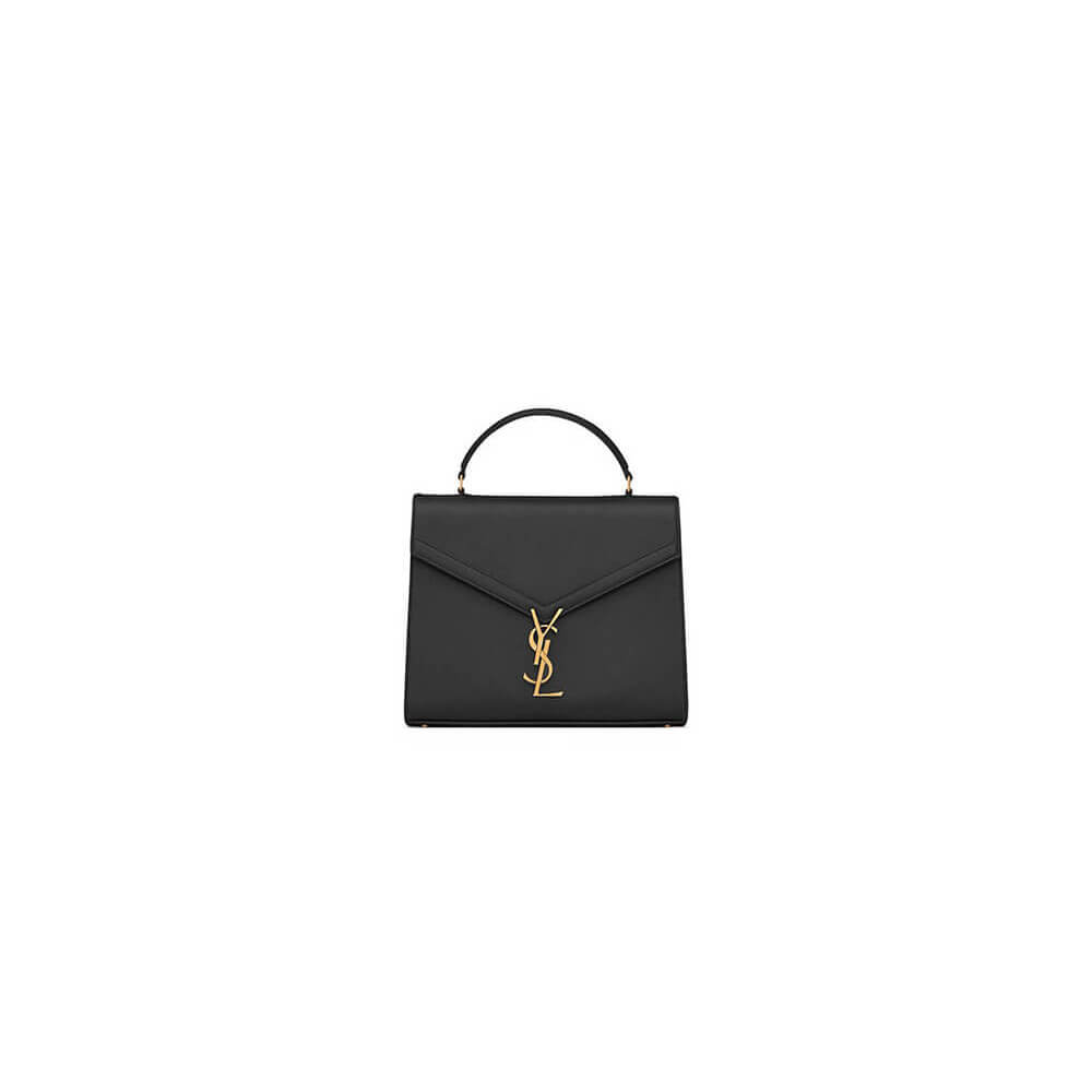 YSL CASSANDRA Medium Grainy Embossed Leather Top Handle Bag