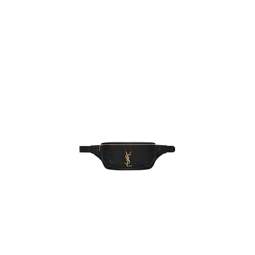 YSL CASSANDRE CLASSIC belt bag in grain de poudre embossed leather