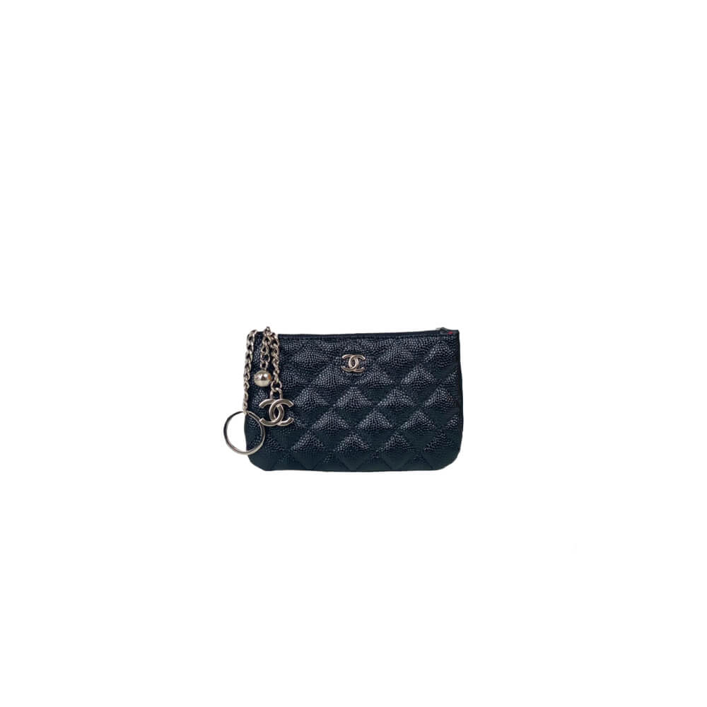 Ch*el classic small zip clutch