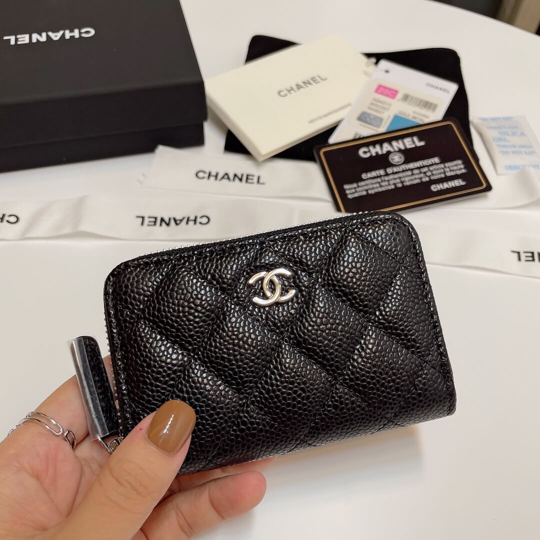 Ch*el classic zipper coin wallet