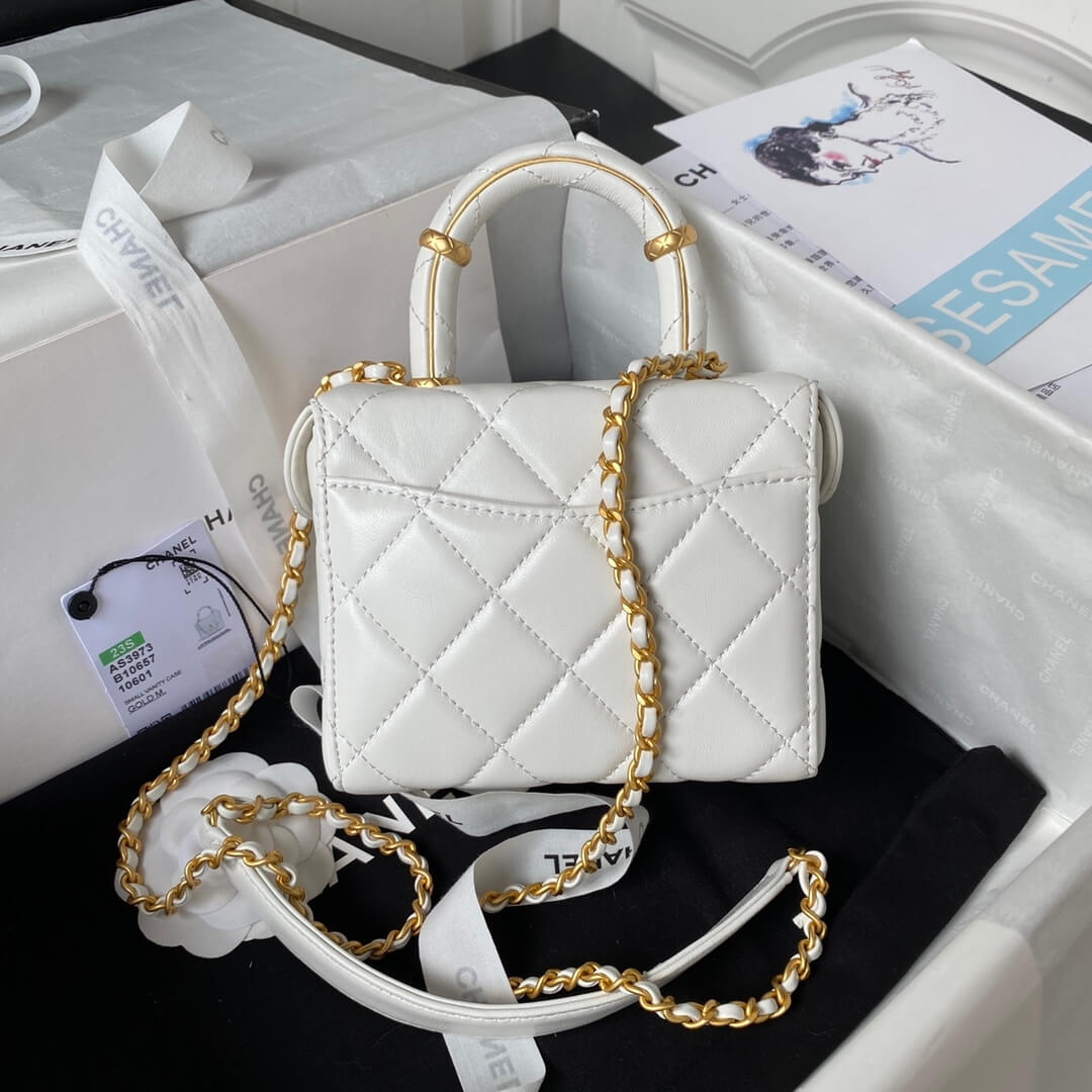 Ch*el 23s handle cosmetic bag(high-end grade)