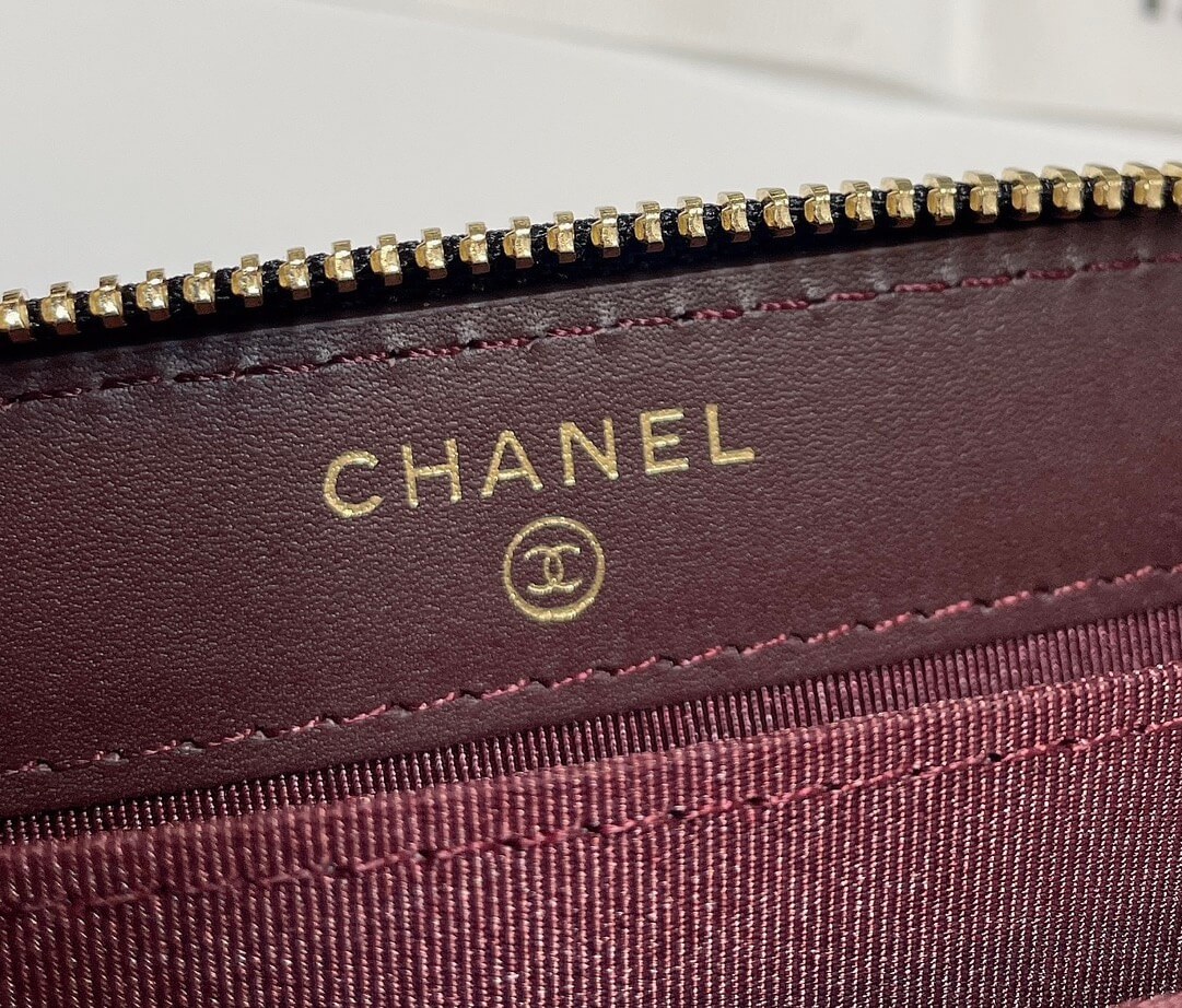 Ch*el classic zipper coin wallet
