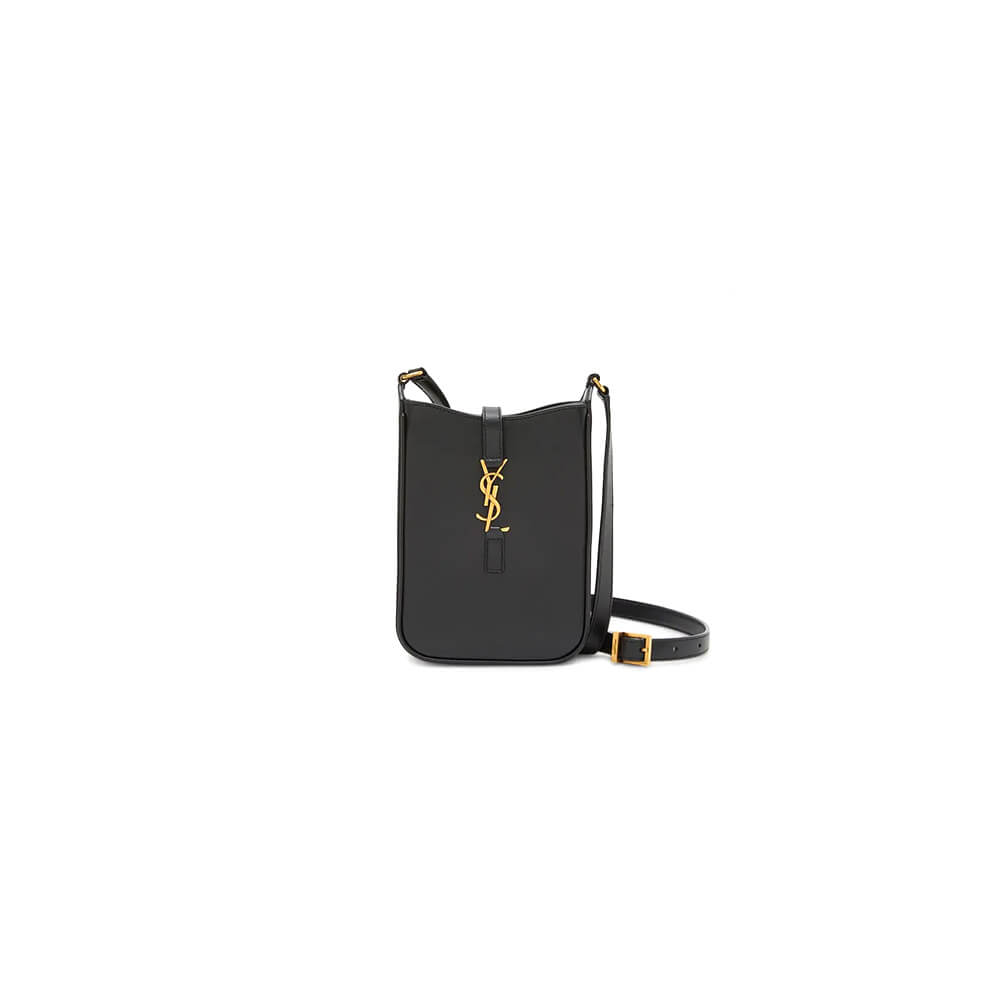 YSL Le 5 à 7 mini vertical bag in shiny leather