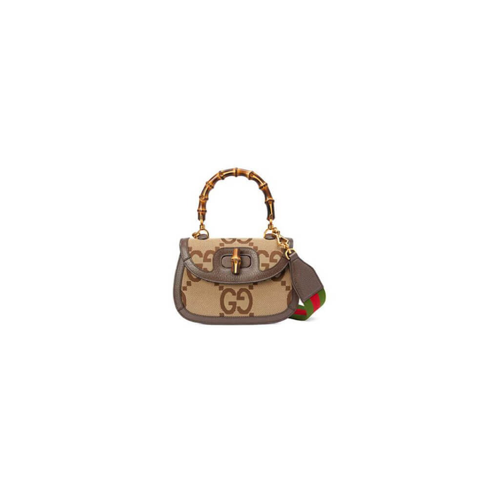 G*u*i bamboo 1947 jumbo gg small top handle bag