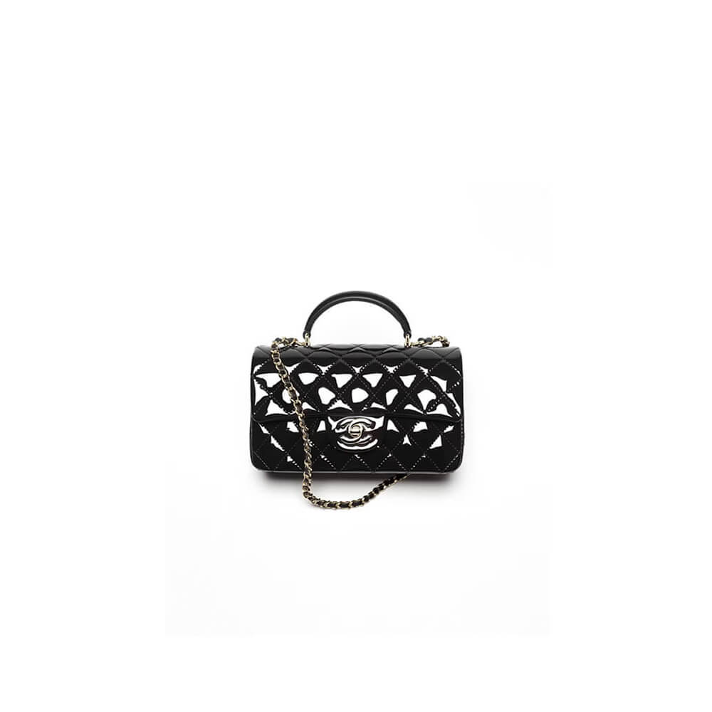 Ch*el mini classic handbag with top handle