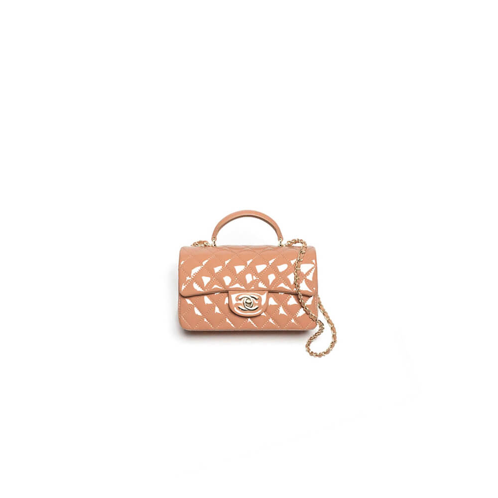 Ch*el mini classic handbag with top handle