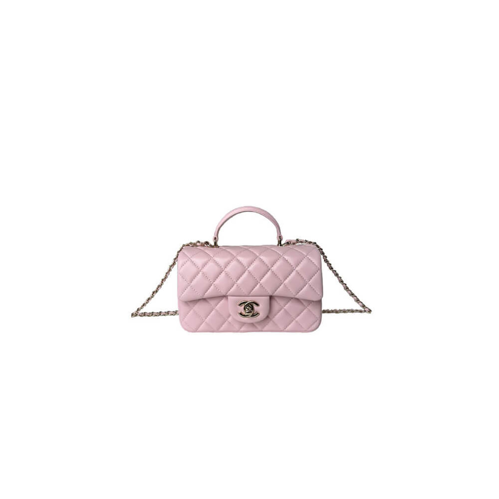 Ch*el mini classic handbag with top handle
