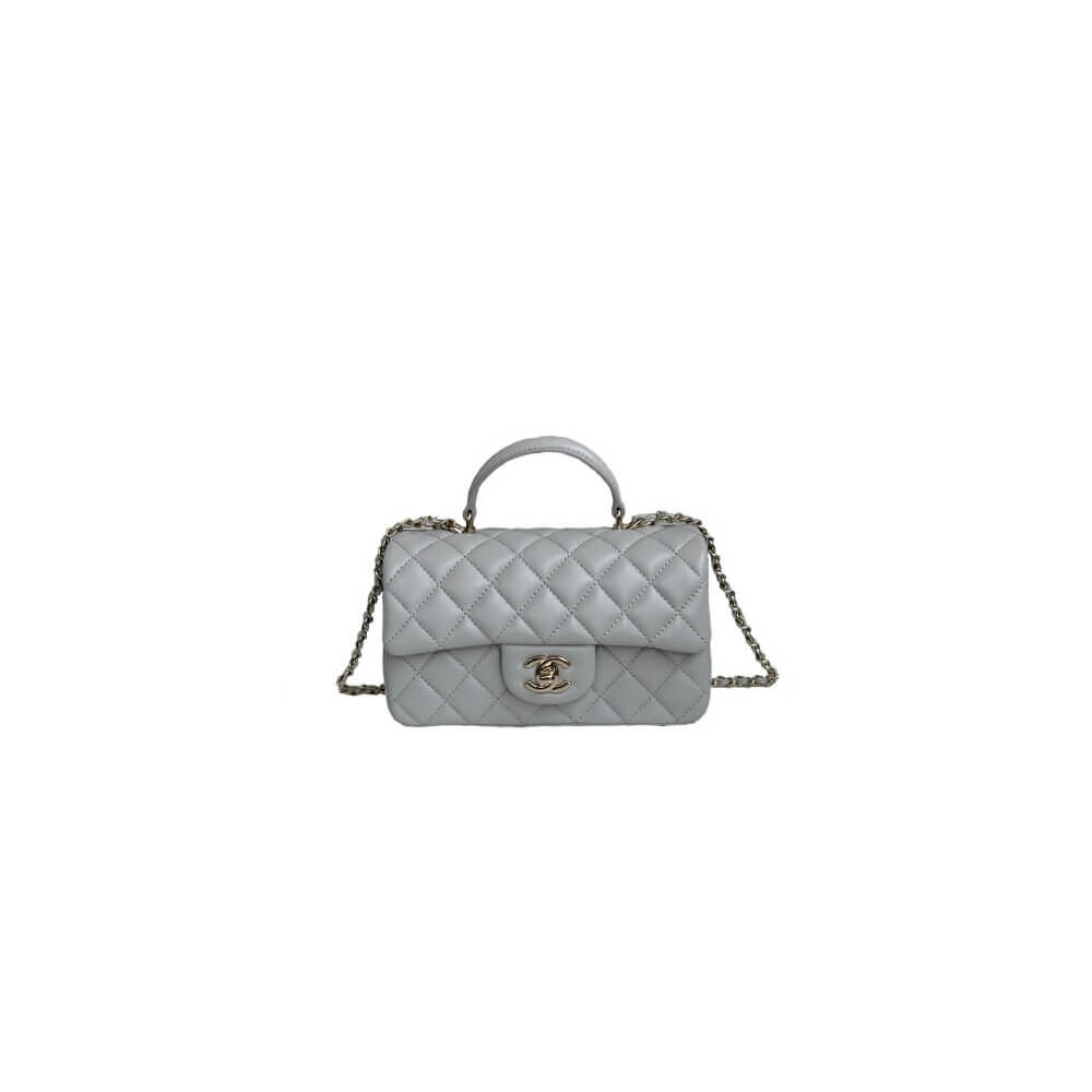 Ch*el mini classic handbag with top handle
