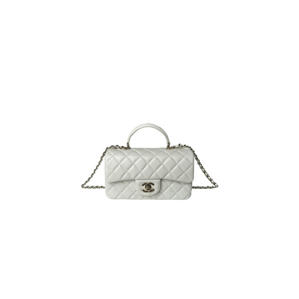 Ch*el mini classic handbag with top handle
