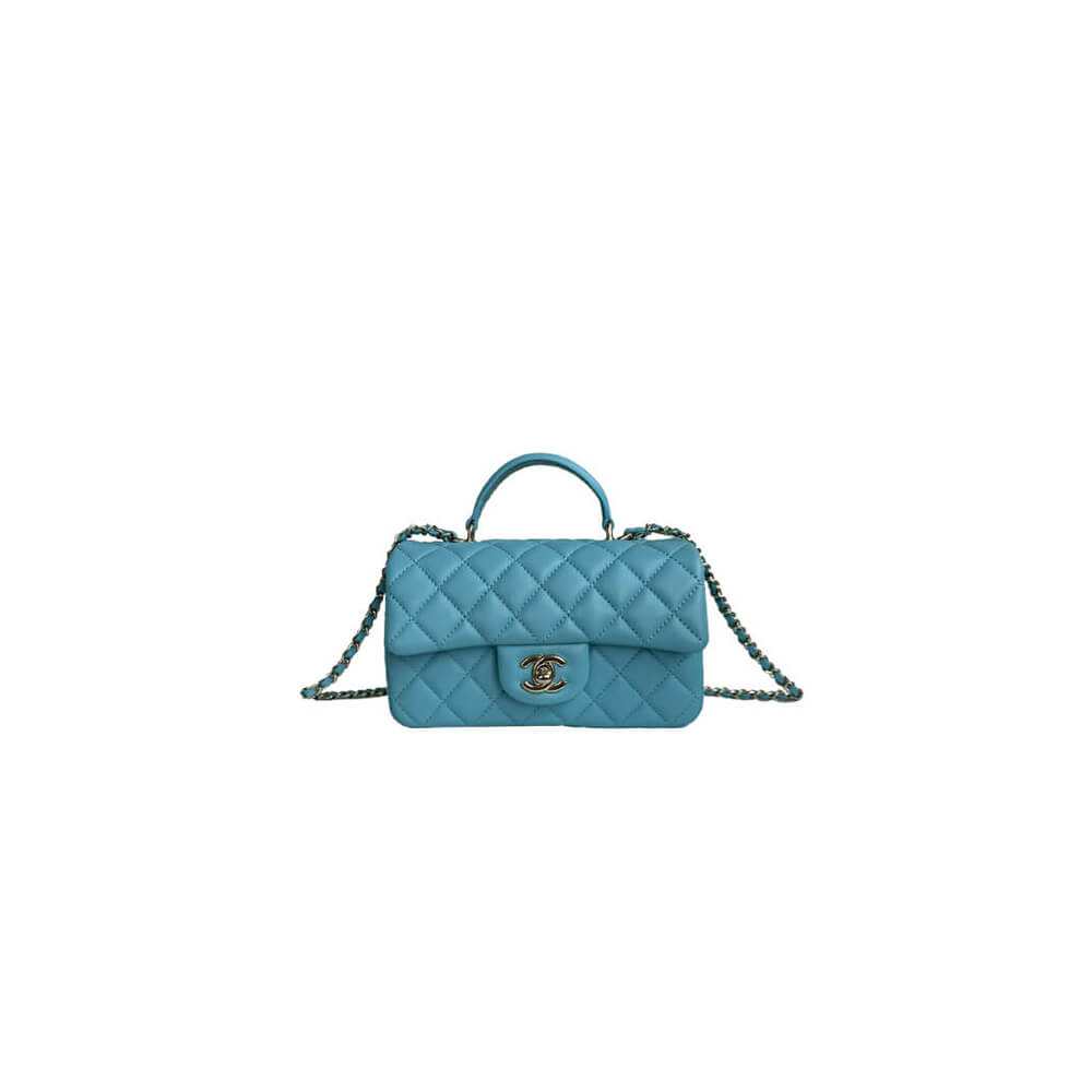 Ch*el mini classic handbag with top handle