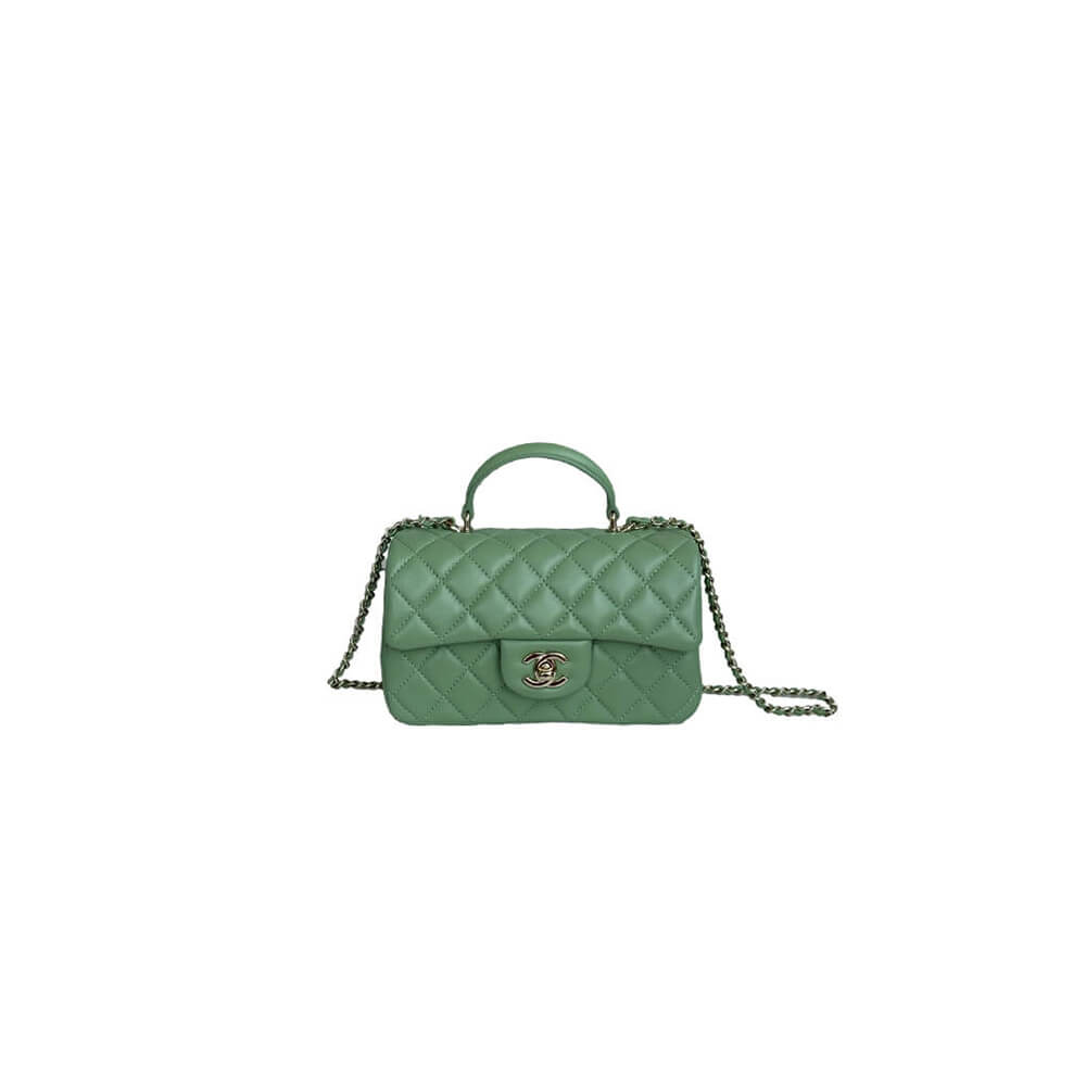 Ch*el mini classic handbag with top handle