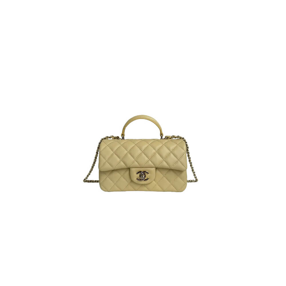 Ch*el mini classic handbag with top handle