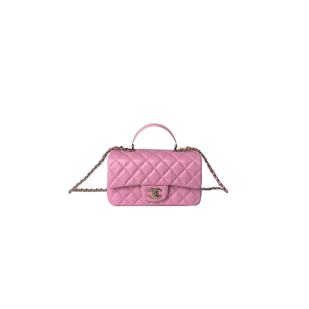 Ch*el mini classic handbag with top handle
