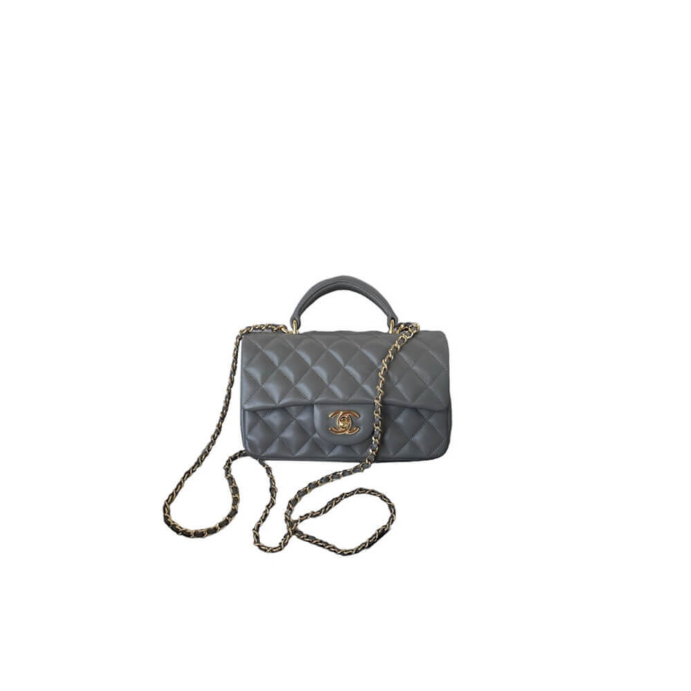 Ch*el mini classic handbag with top handle