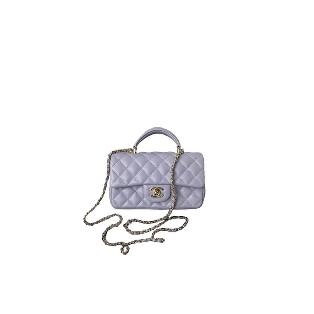 Ch*el mini classic handbag with top handle