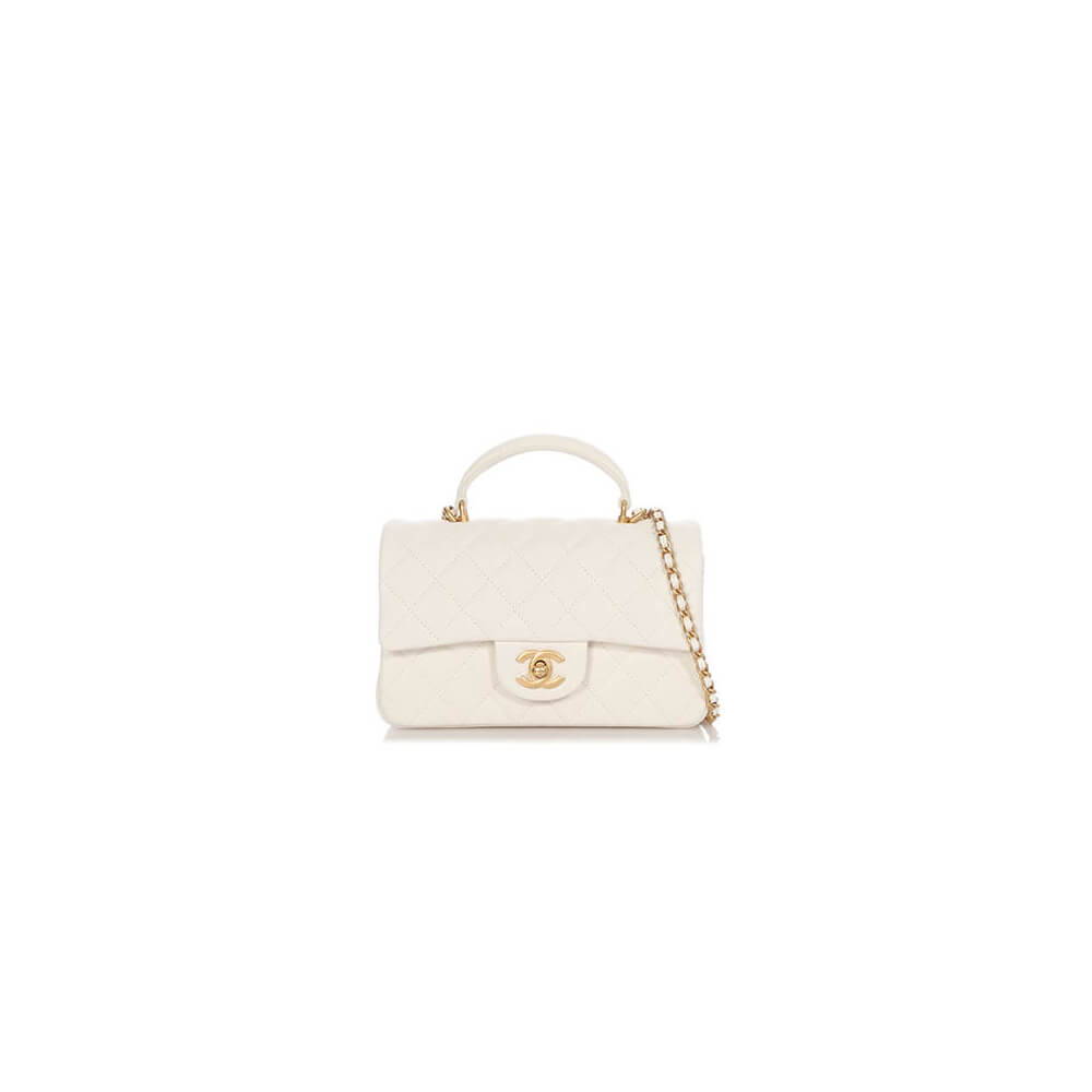 Ch*el mini classic handbag with top handle