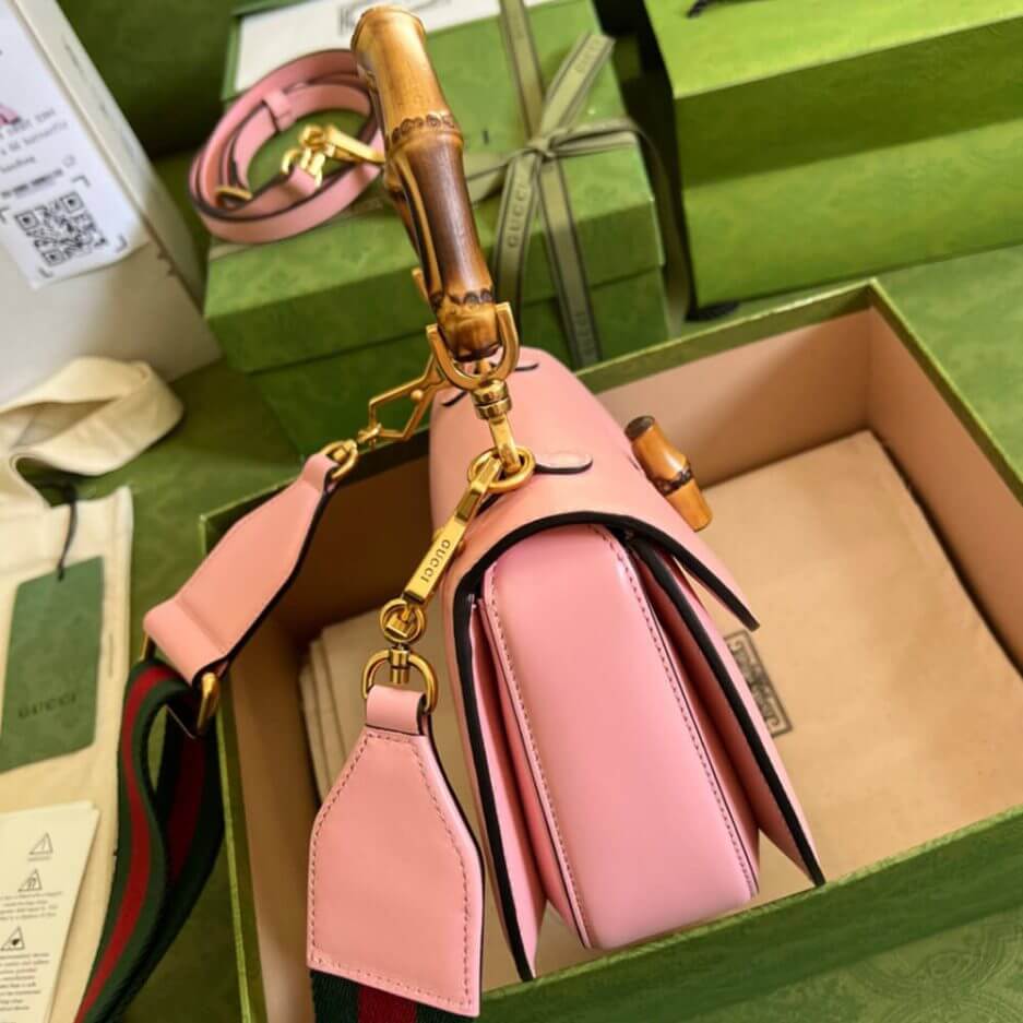 G*u*i bamboo 1947 jumbo gg small top handle bag