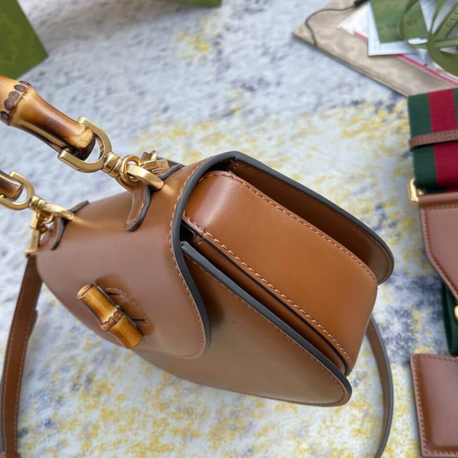 G*u*i bamboo 1947 jumbo gg small top handle bag