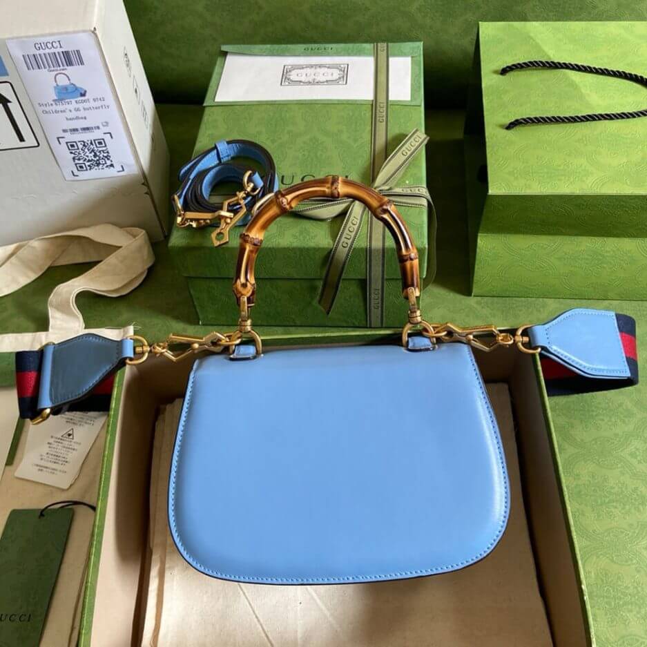 G*u*i bamboo 1947 jumbo gg small top handle bag