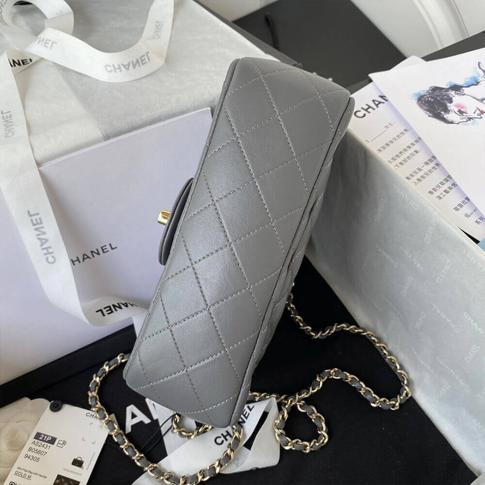 Ch*el mini classic handbag with top handle